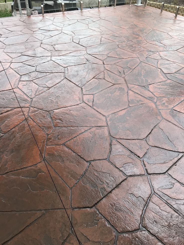 Decorative architectural concrete installation