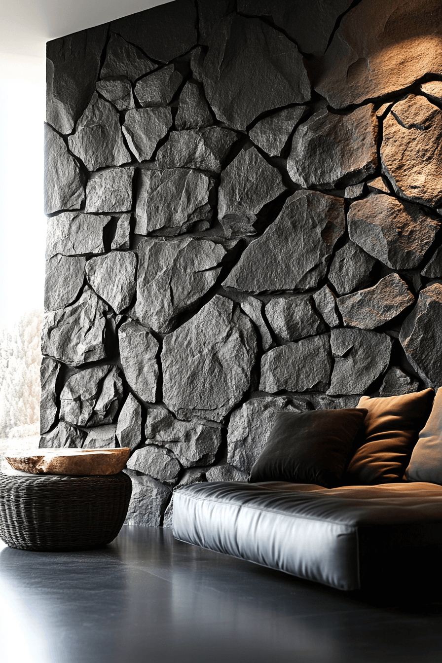 Natural stone wall material selection