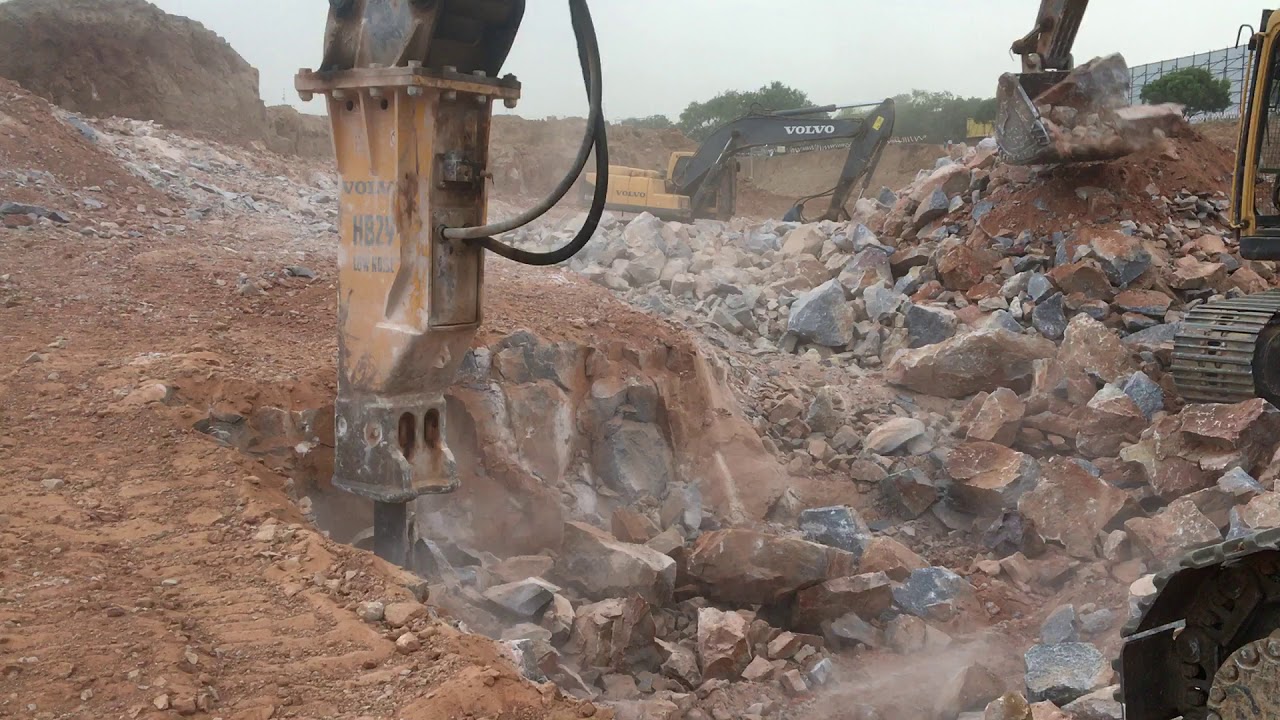 Excavation equipment on construction site